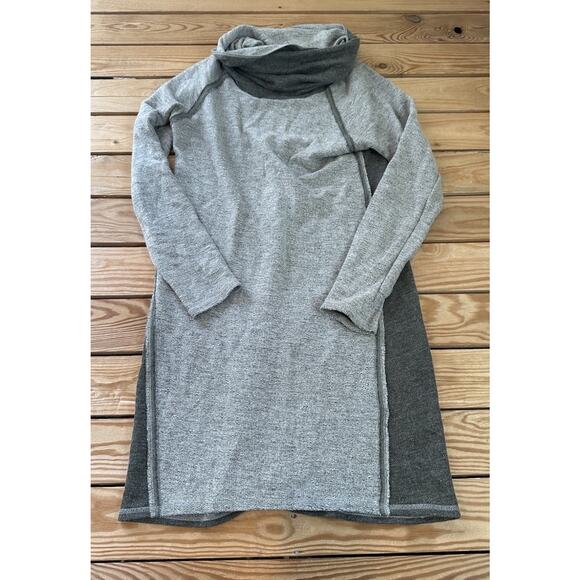 Kuhl Wool Blend Sweater Dress Size Medium Women’s Green Gray Cowl Neck - Picture 1 of 9